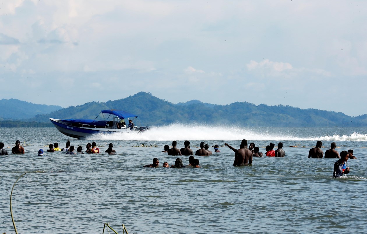 Migrantes en Necoclí.