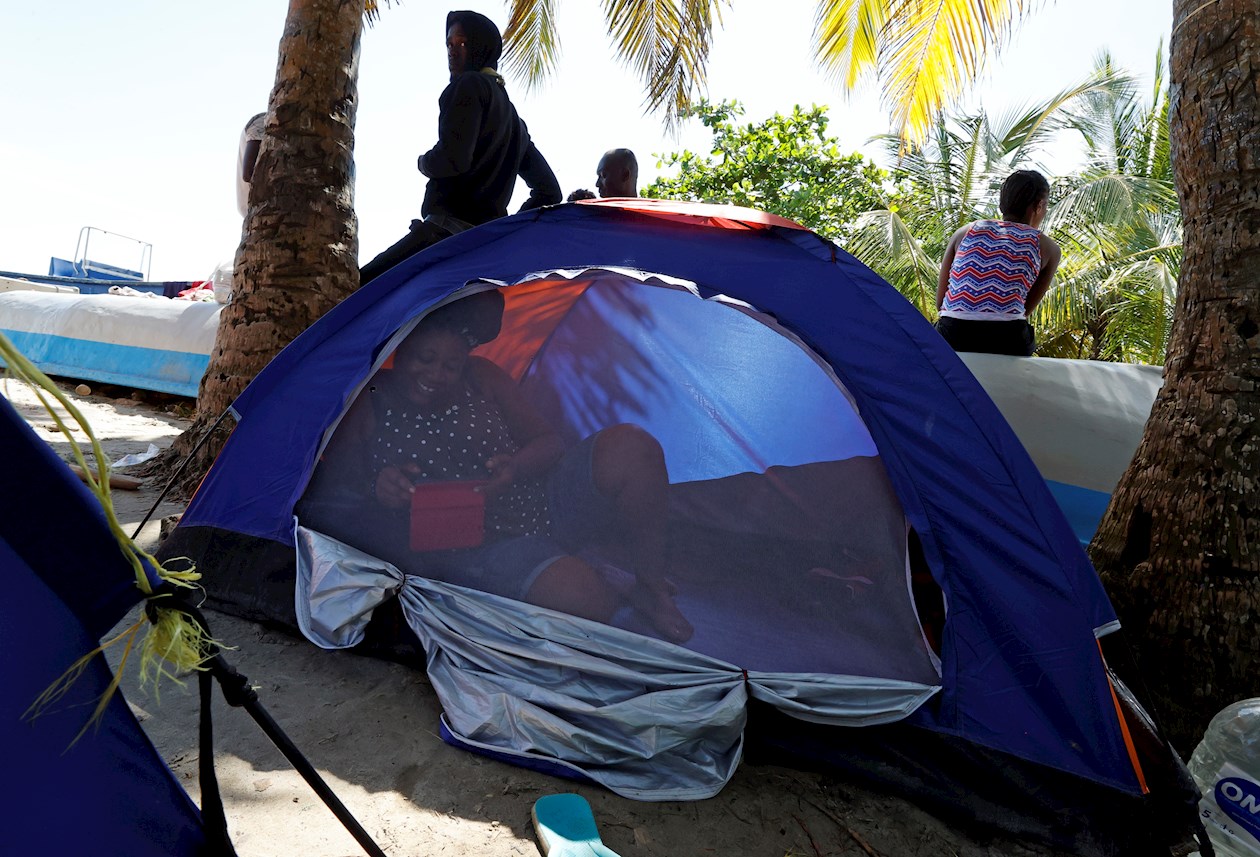 Migrantes en Necoclí.