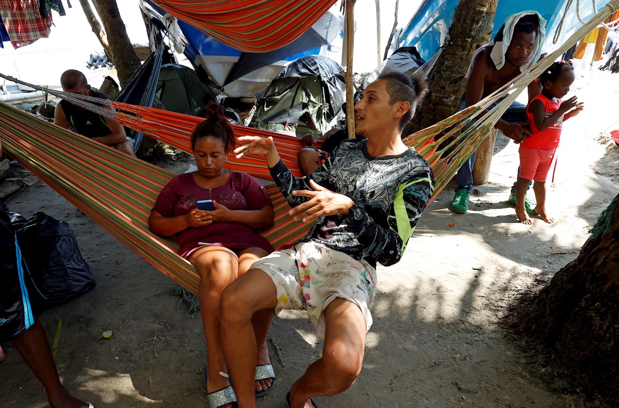 Migrantes en Necoclí.