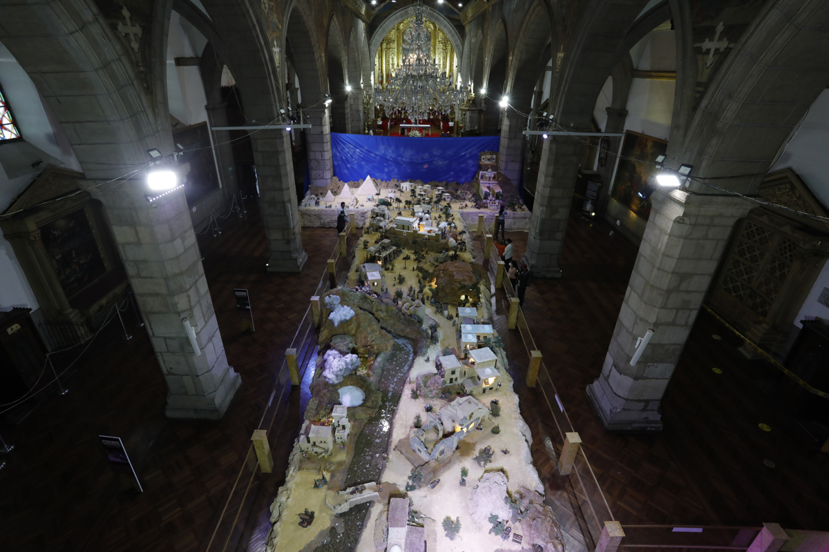 Pesebre gigante de la Catedral Quito, Ecuador.