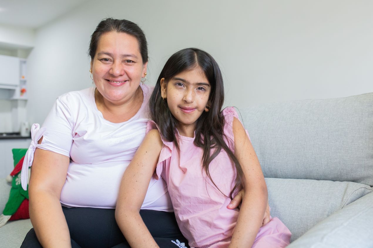 Coosalud Milena Zafra Blanco y Liseth Mariana Caballero, madre e hija.