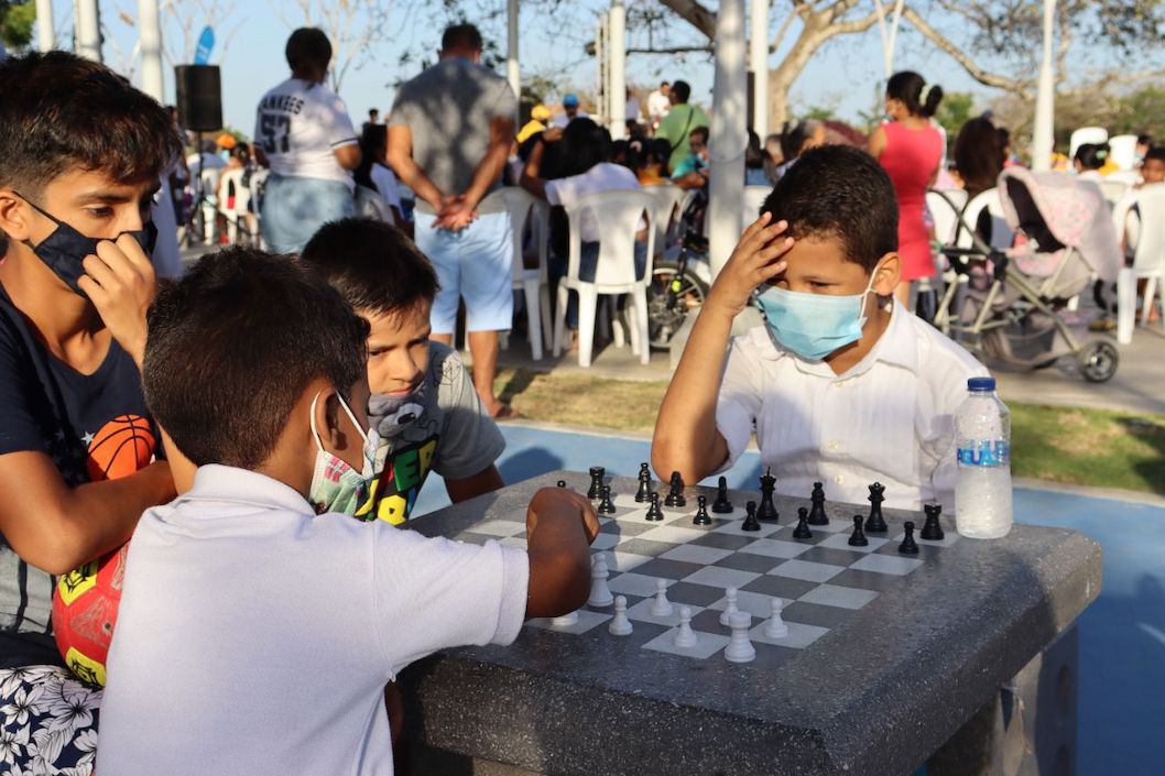 Espacios para practicar ajedrez.