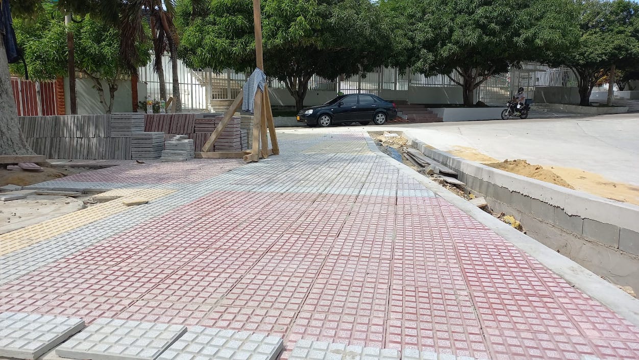 Obras en el parque La Castellana.