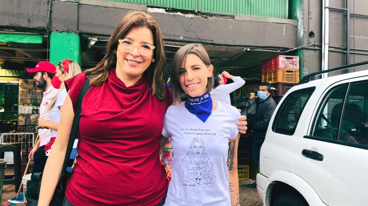 Con Sandra Borda, también candidata al Senado por el Nuevo Liberalismo.