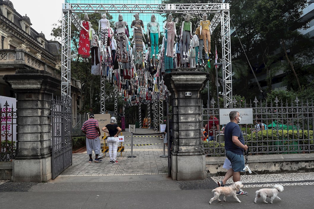 Vista de la exposición en Sao Paulo.