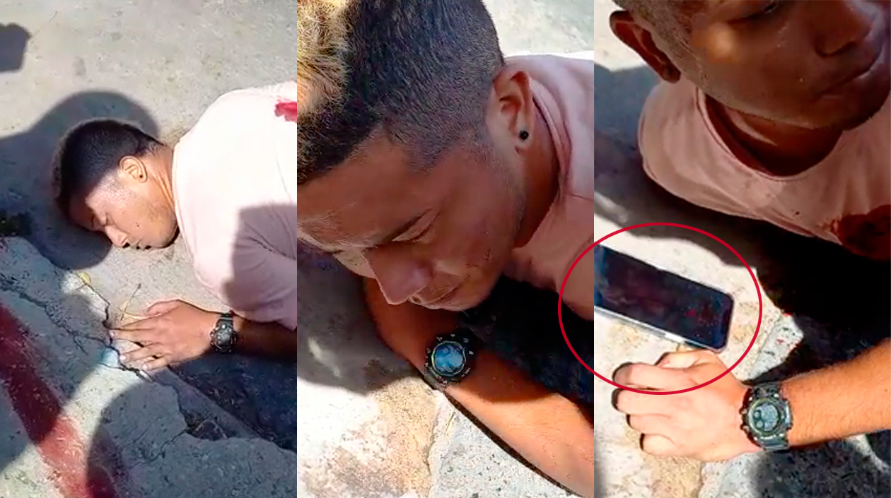 Cortesía El presunto delincuente identificado por la Policía como Jenner Jesús Padilla Borja y los elementos hurtados