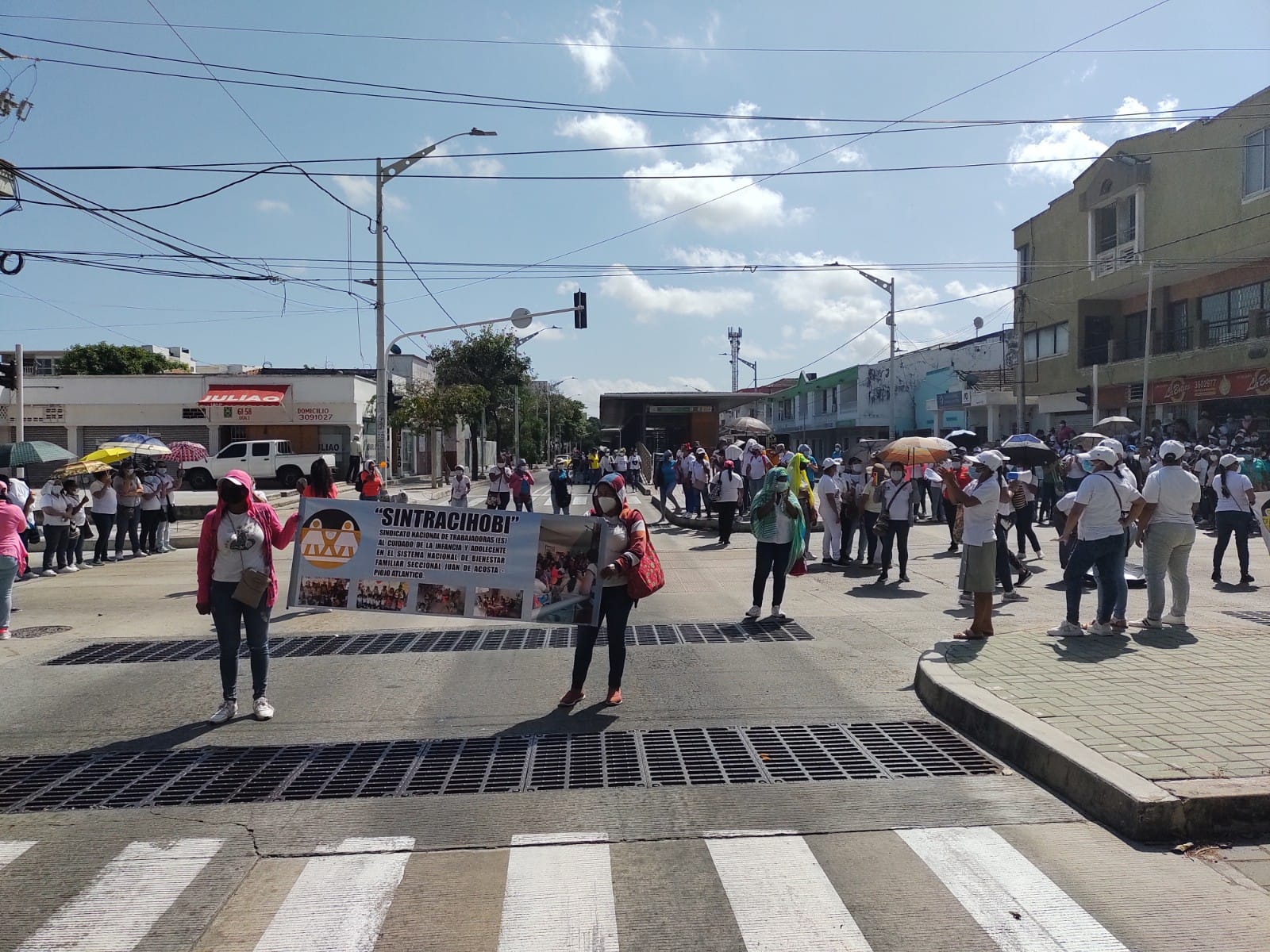 Imagen de la protesta.