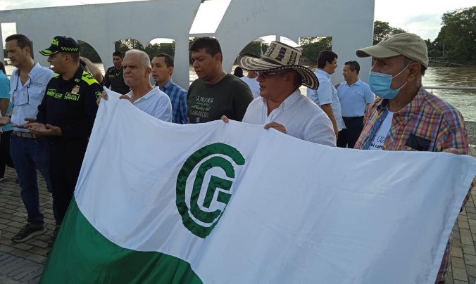 El plantón del domingo en Montería para exigir la liberación de Salim Haddad.