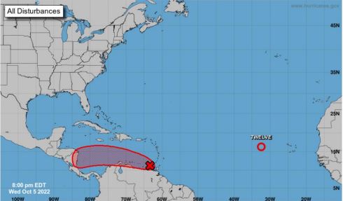 Onda tropical en el Caribe