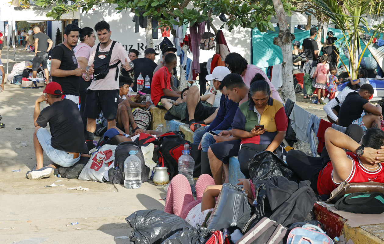 Migrantes en el Darién.