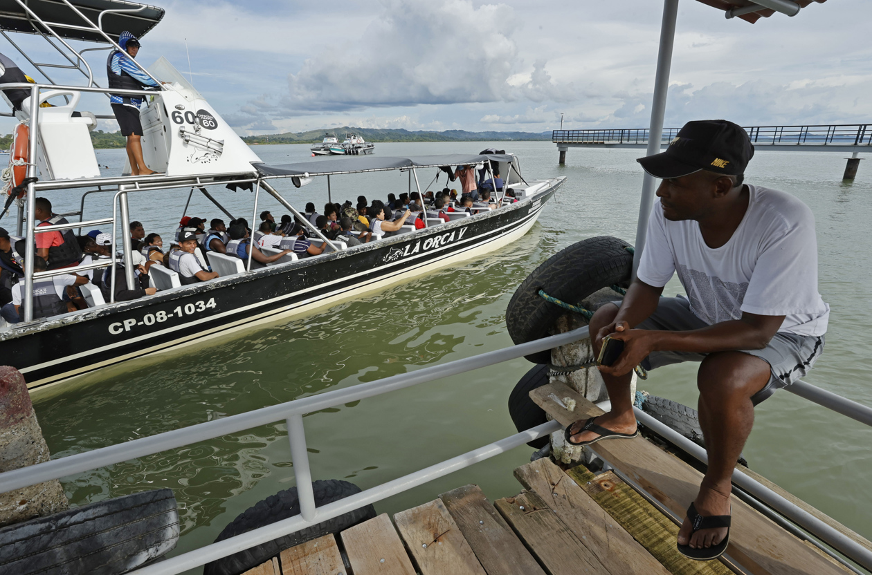 Migrantes en el Darién.