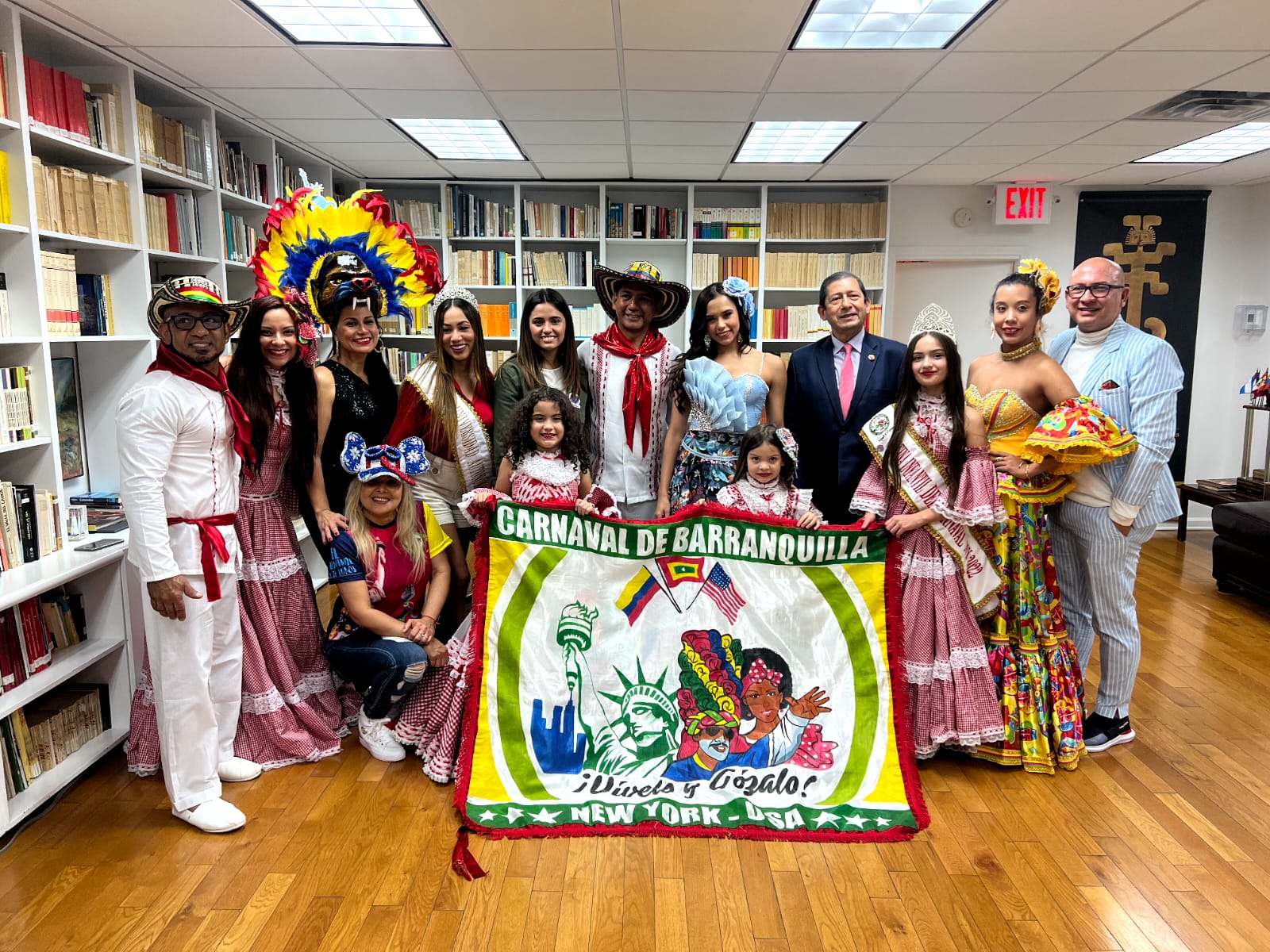 Hacedores del Carnaval de Barranquilla en Nueva York.