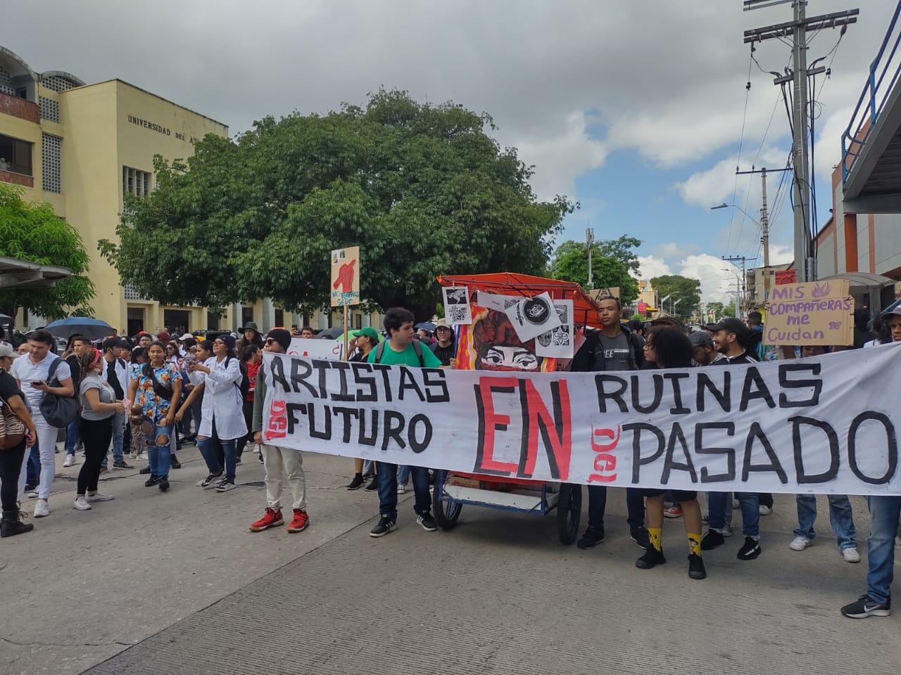 Zona Cero Protesta en la Universidad del Atlántico, sede Centro.