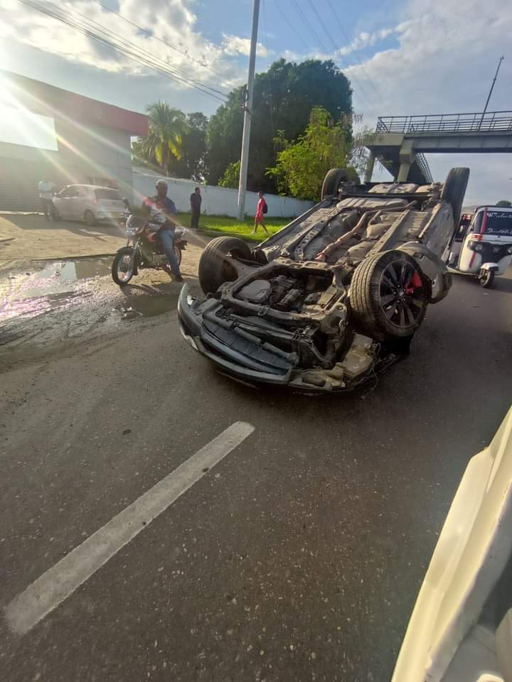 Vehículo accidentado. 