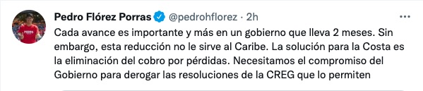 Trino del Senador Pedro Flórez