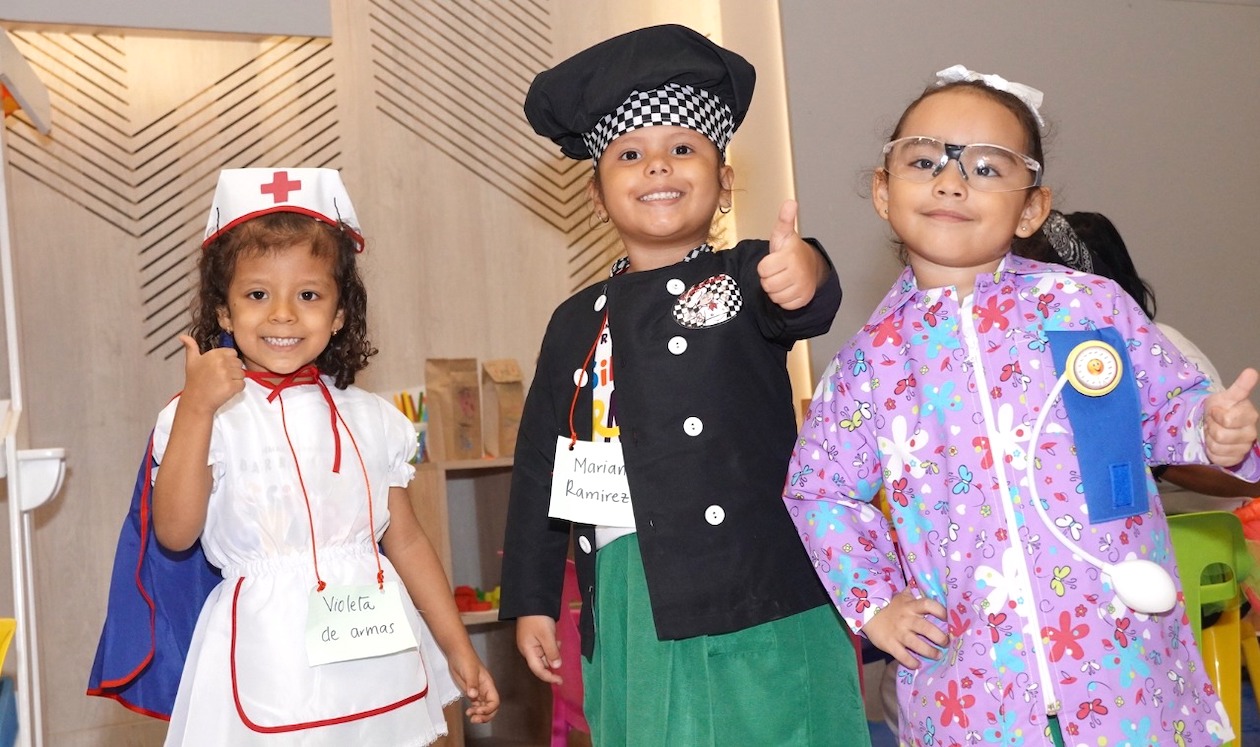 Niños preparados para la Semana de la Primera Infancia.