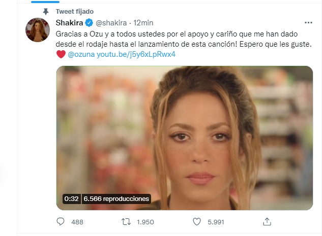 El trino de Shakira a Ozuna