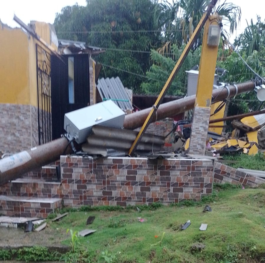 Casa afectada por la emergencia.