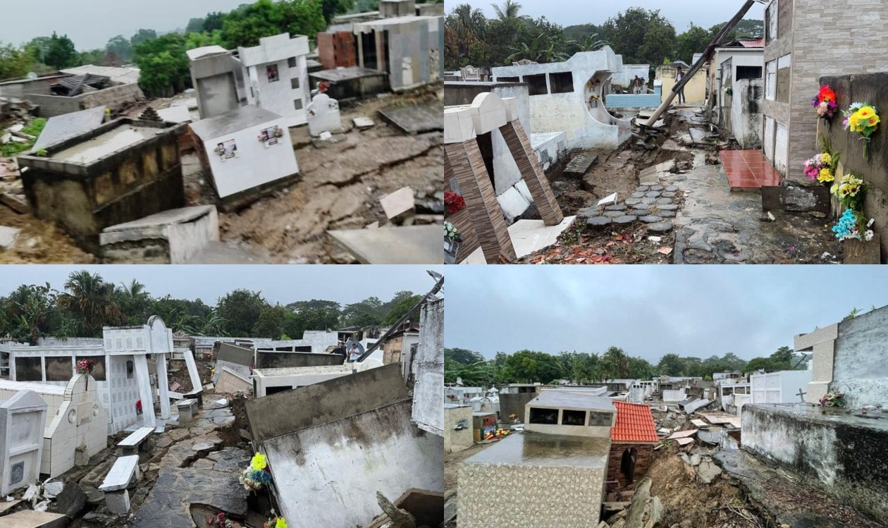 Así quedó el cementerio de Piojó.