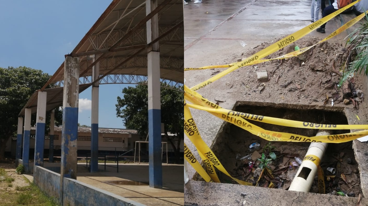 Infraestructura de instituciones educativas afectadas. 