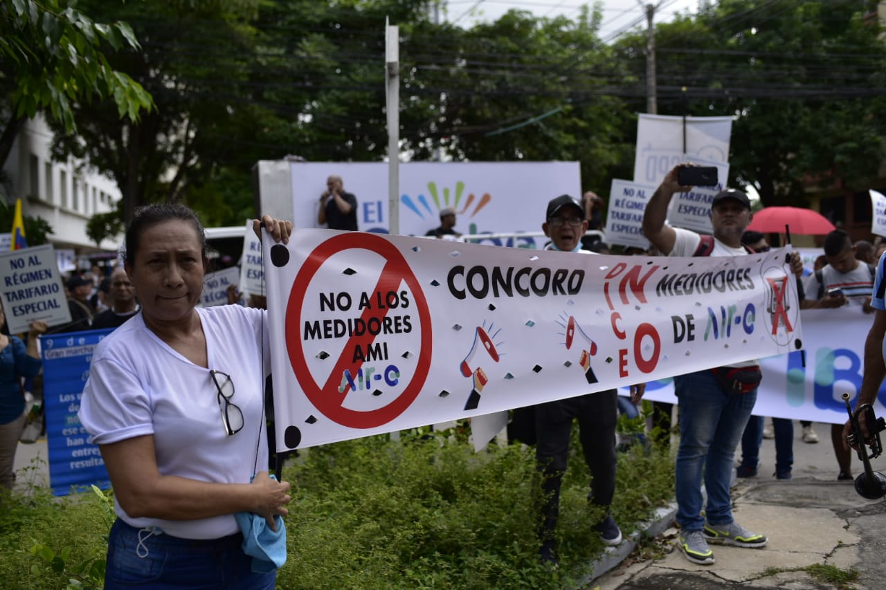 Cristian Mercado Protesta en Barranquilla contra las tarifas de energía.