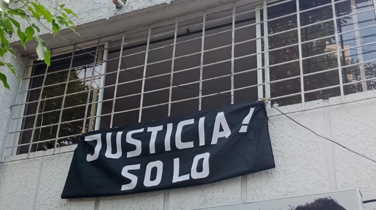 Cortesía El mensaje en la casa de la mamá de Yasser Yuseef Gloria Bernal.