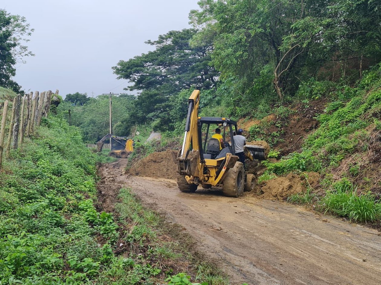 Trabajos de reapertura de caminos afectados.