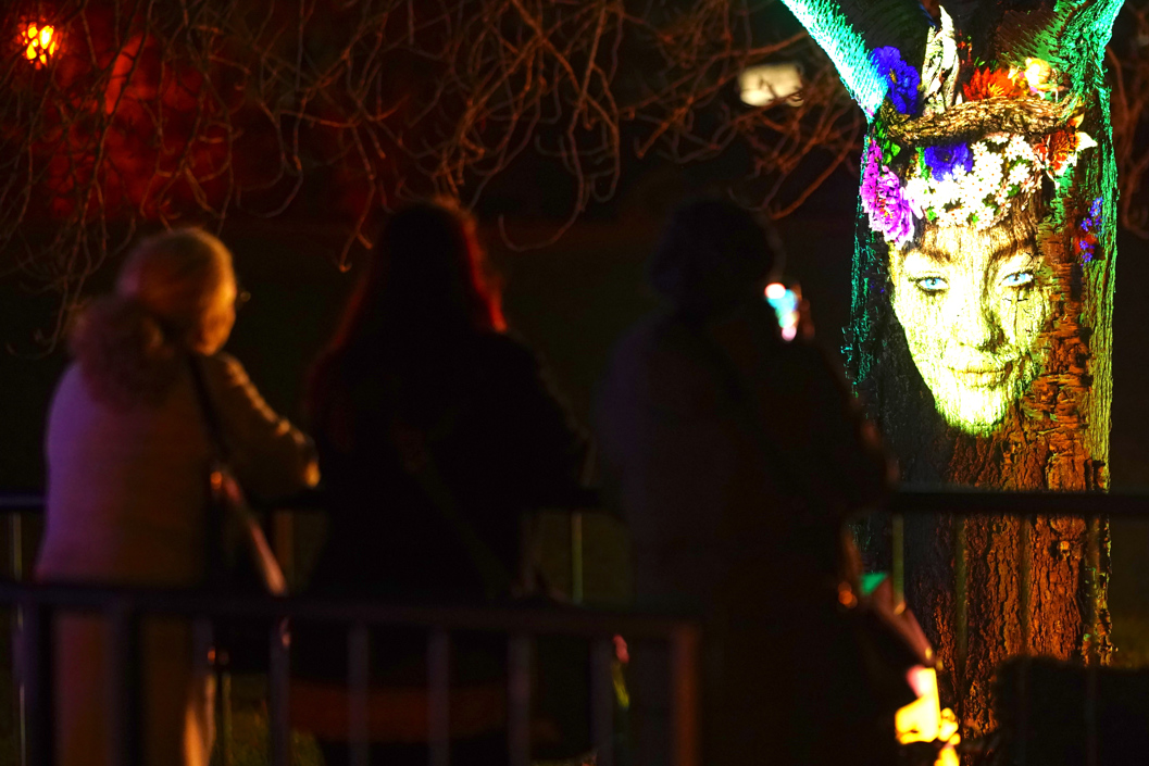 Inauguración del evento Christmas Garden Berlín.
