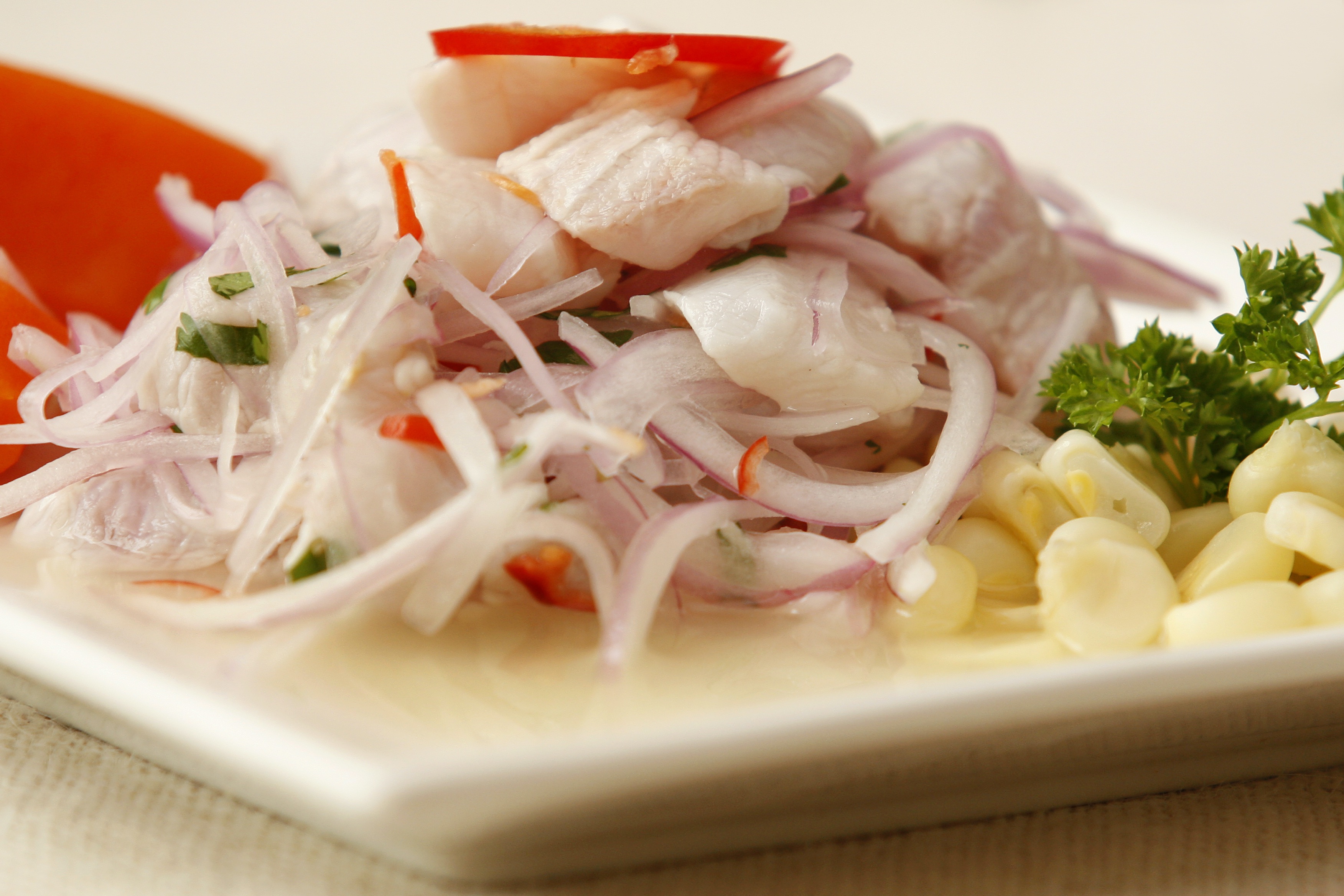 El delicioso ceviche peruano.