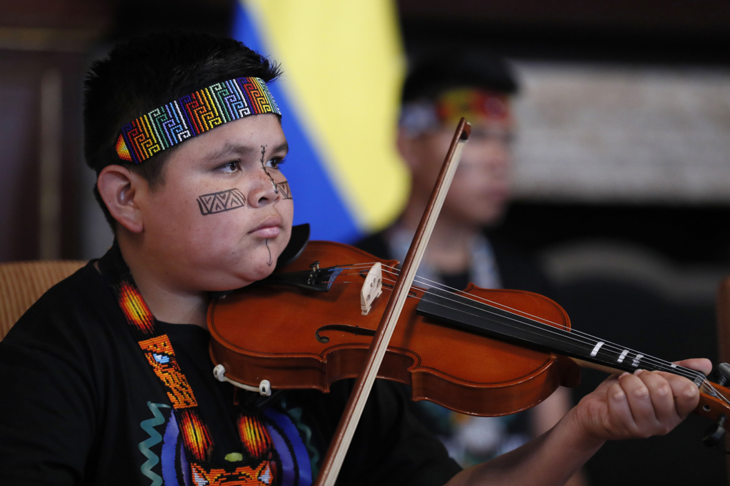 Orquesta Filarmónica Emberá Chami.