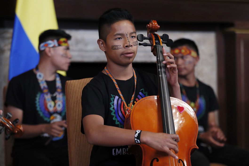 Orquesta Filarmónica Emberá Chami.