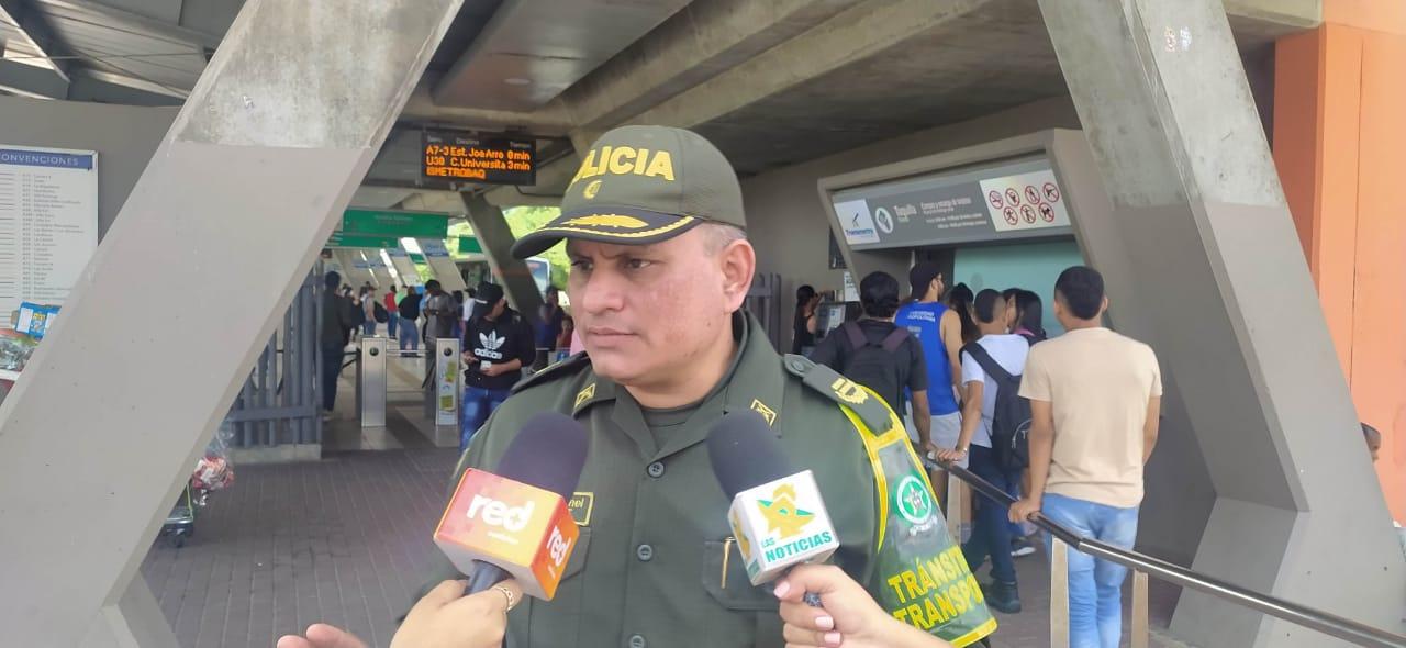 Policía Nacional Coronel Héctor Uribe, Comandante de la Policía de Tránsito en Barranquilla