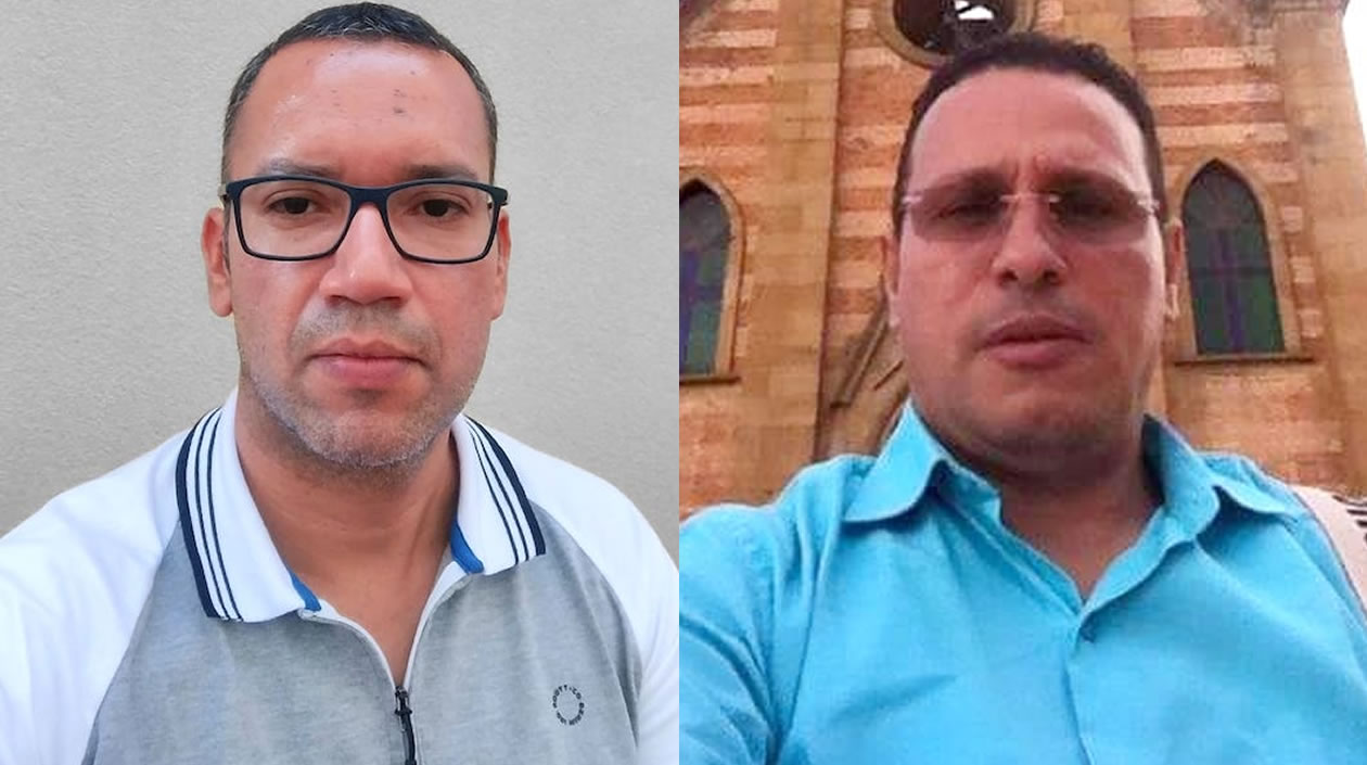 El accionante Víctor Ríos Mercado y el Veedor Jorge Correa.