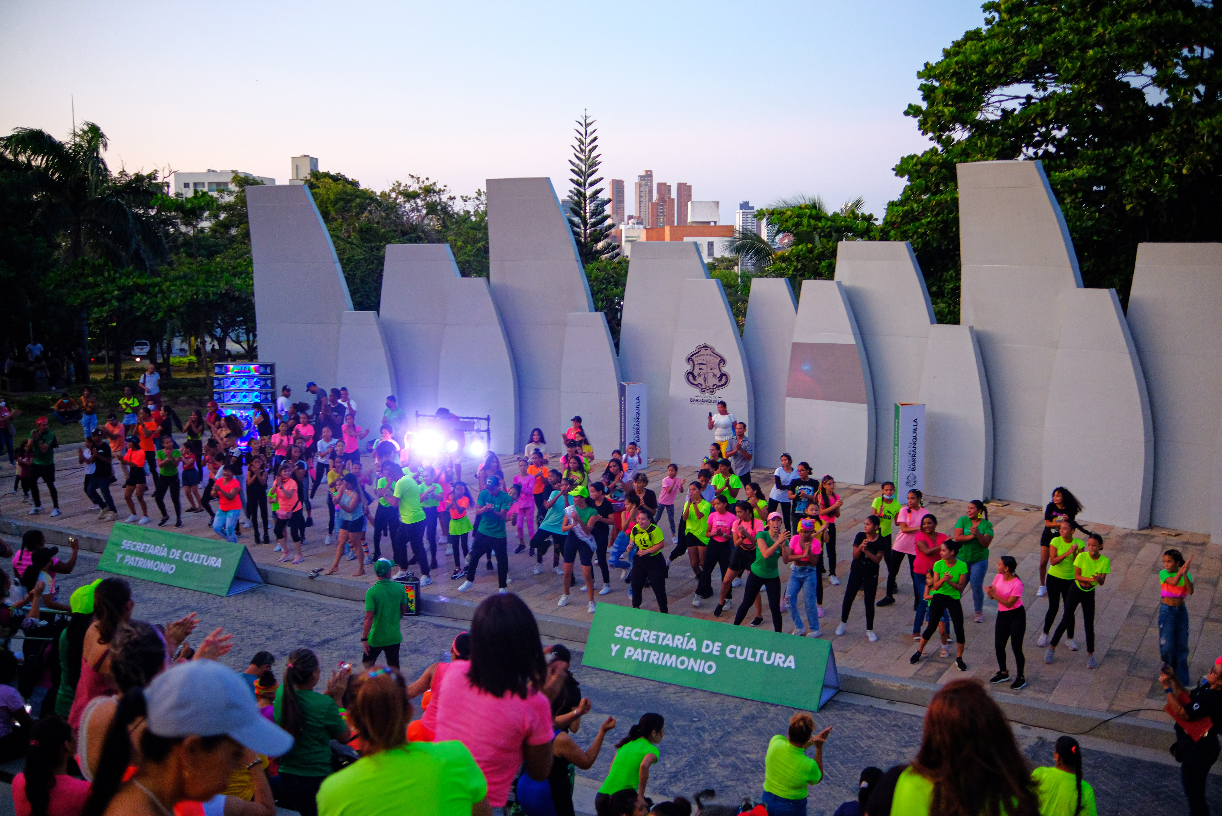 Celebración en el parque Sagrado Corazón.