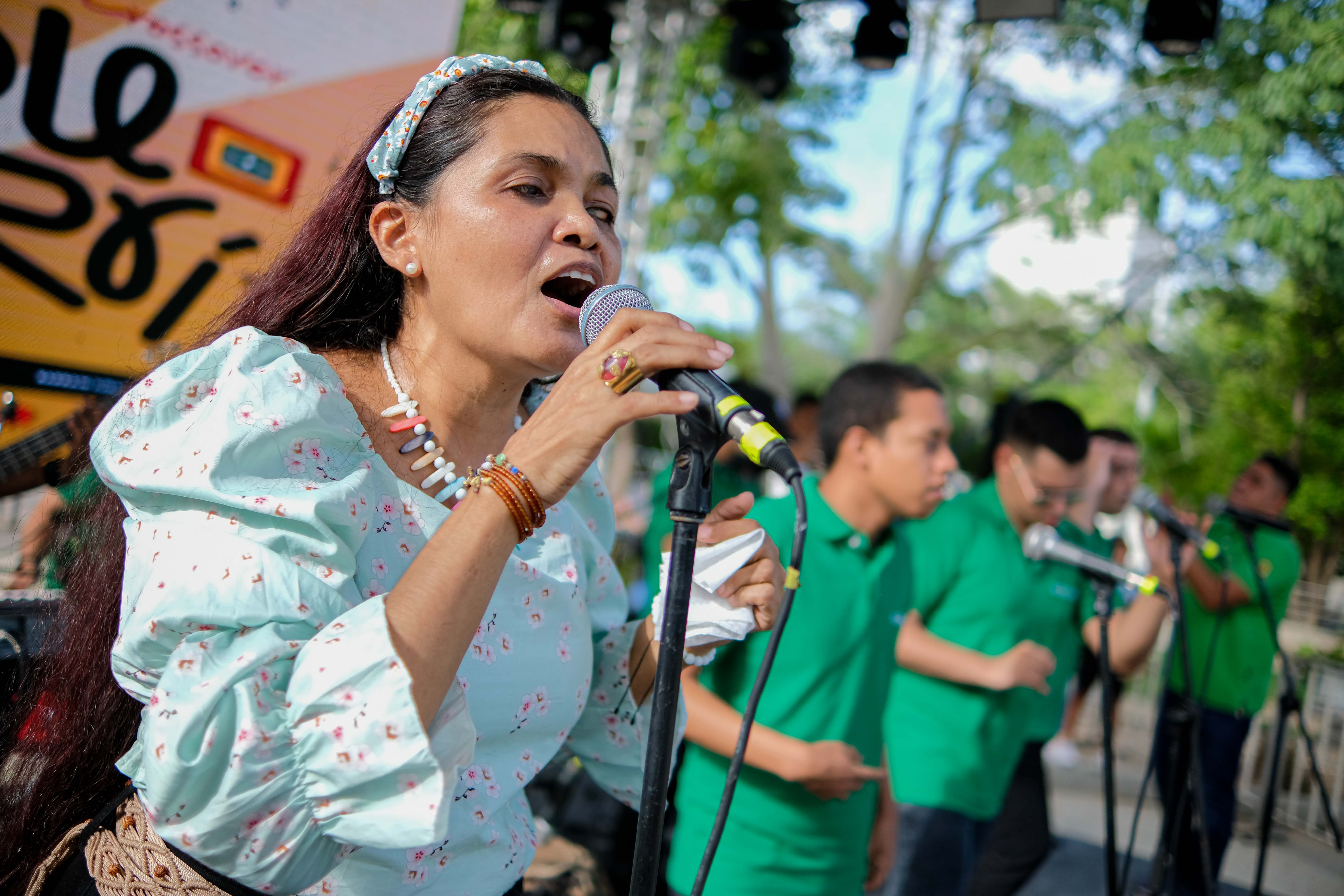 Celebración en el parque Sagrado Corazón.