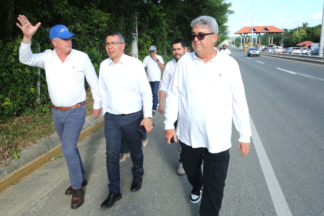 El presidente de la ANI William Camargo Triana en reciente inspección a la caseta.