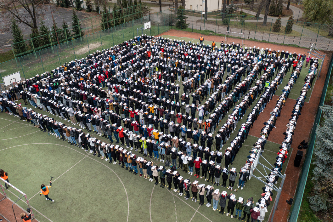 Estudiantes de diversas instituciones educativas en Jaroslaw, Polonia.