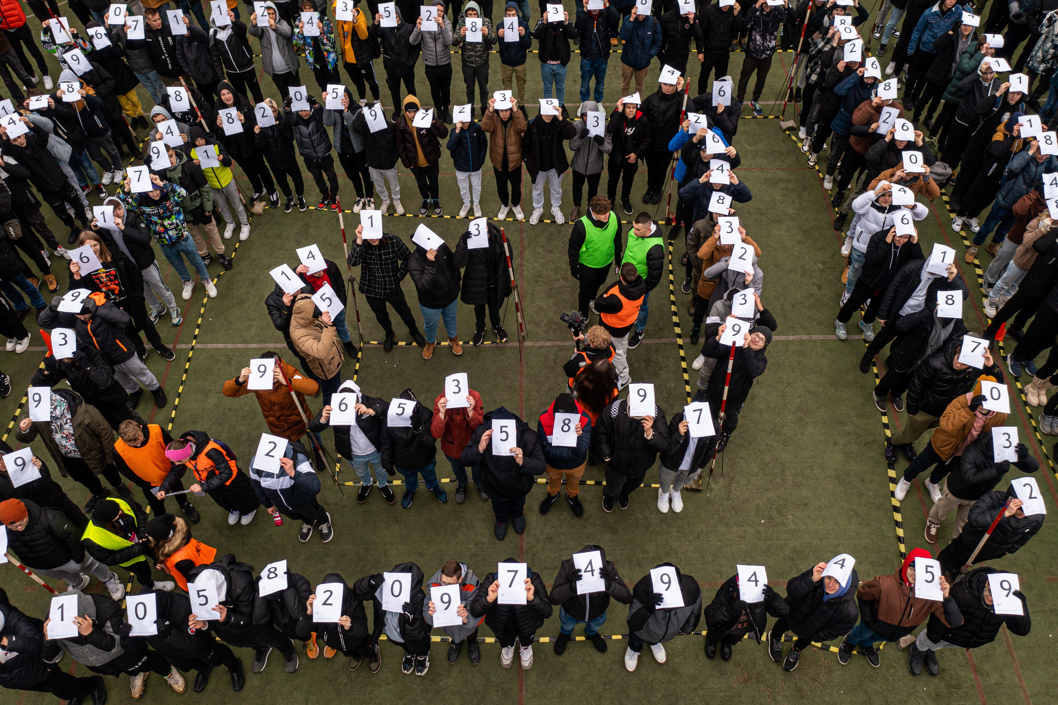 Estudiantes de diversas instituciones educativas en Jaroslaw, Polonia.