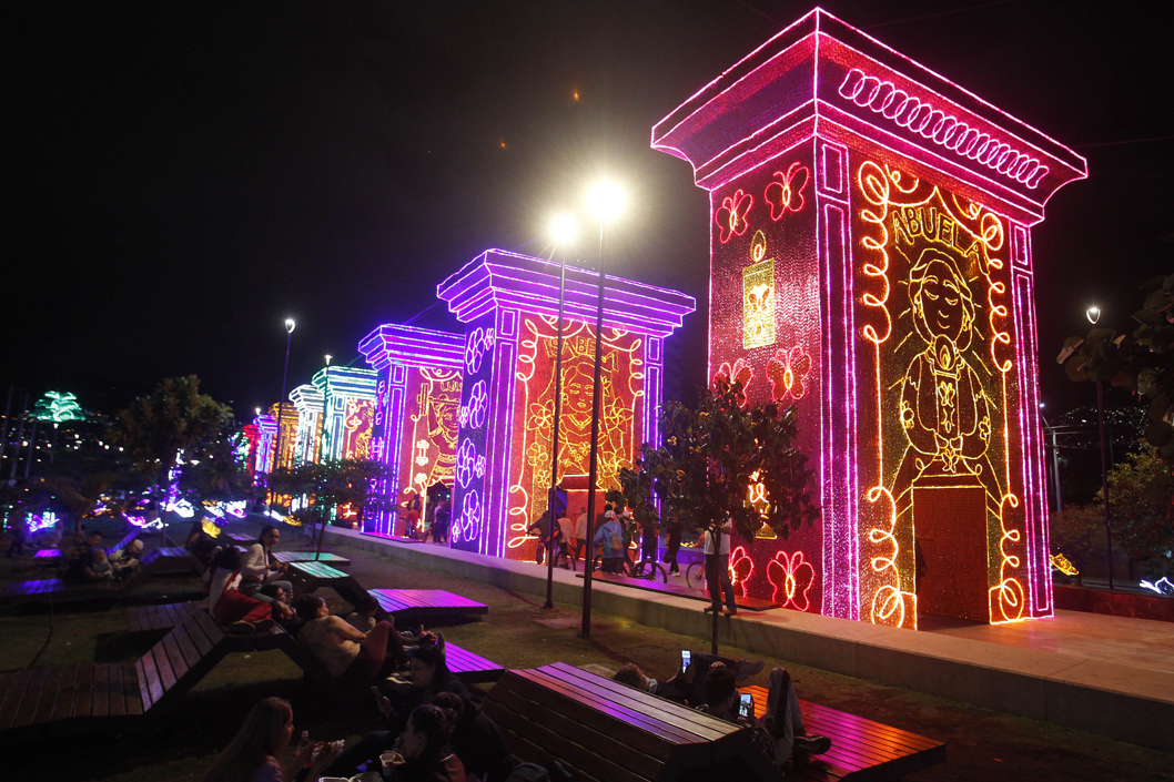 Alumbrado navideño en Medellín.