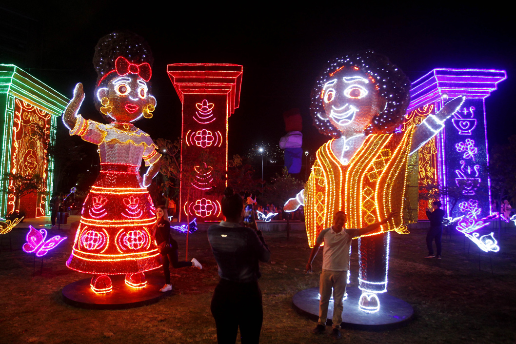 Alumbrado navideño en Medellín.