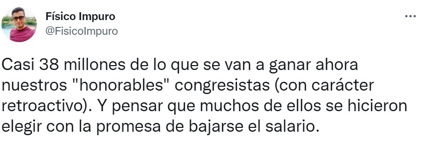 Tweet de Físico Impuro.