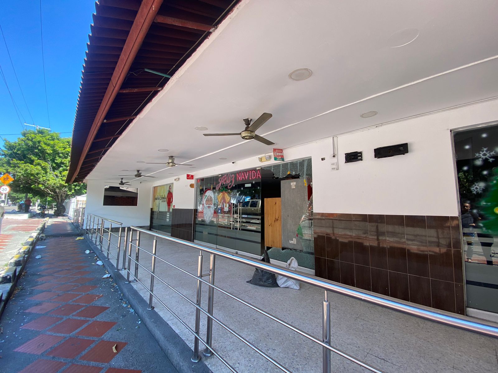 Restaurante afectado. 