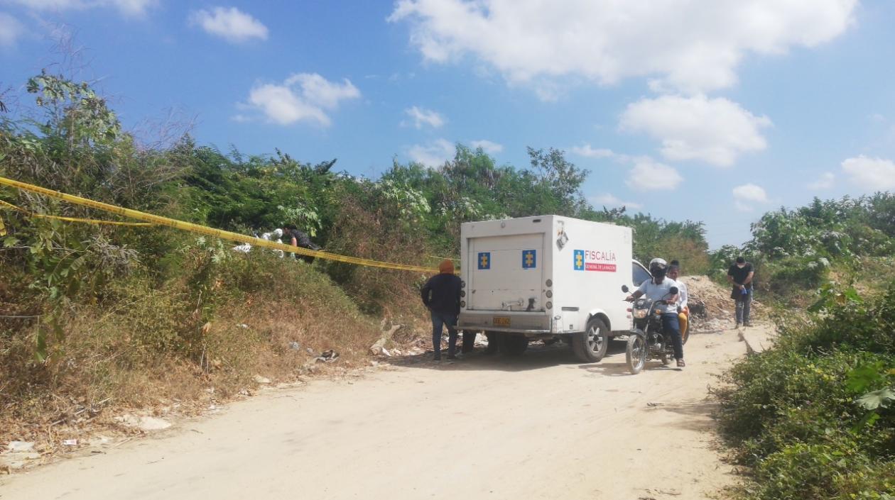 Archivo El sitio donde fue hallada asesinada en la trocha Sinaí, entre Galapa y Soledad.