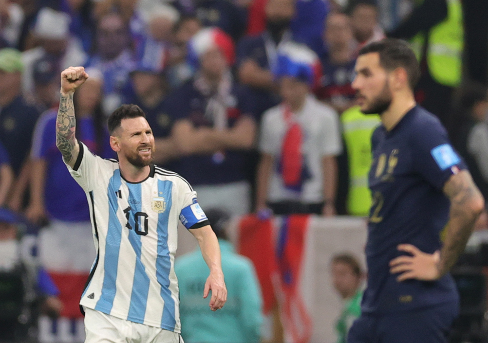 Messi celebrando uno de sus goles.