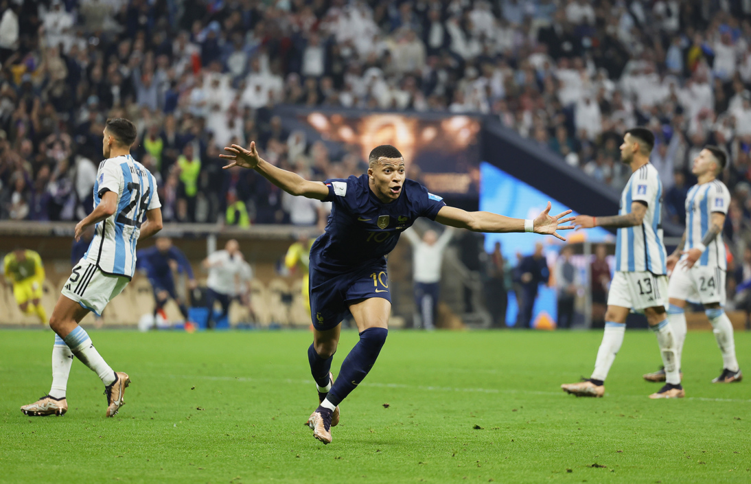 Celebración de Mbappé.