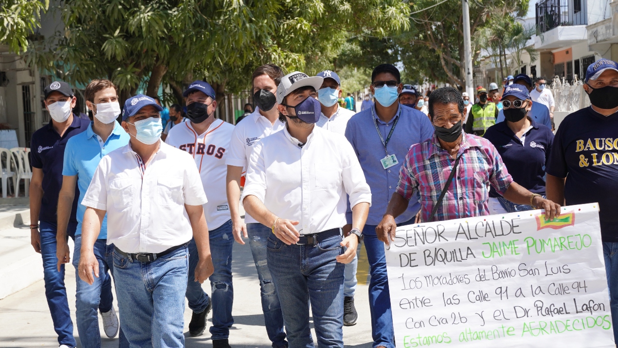 El Alcalde en el barrio San Luis.