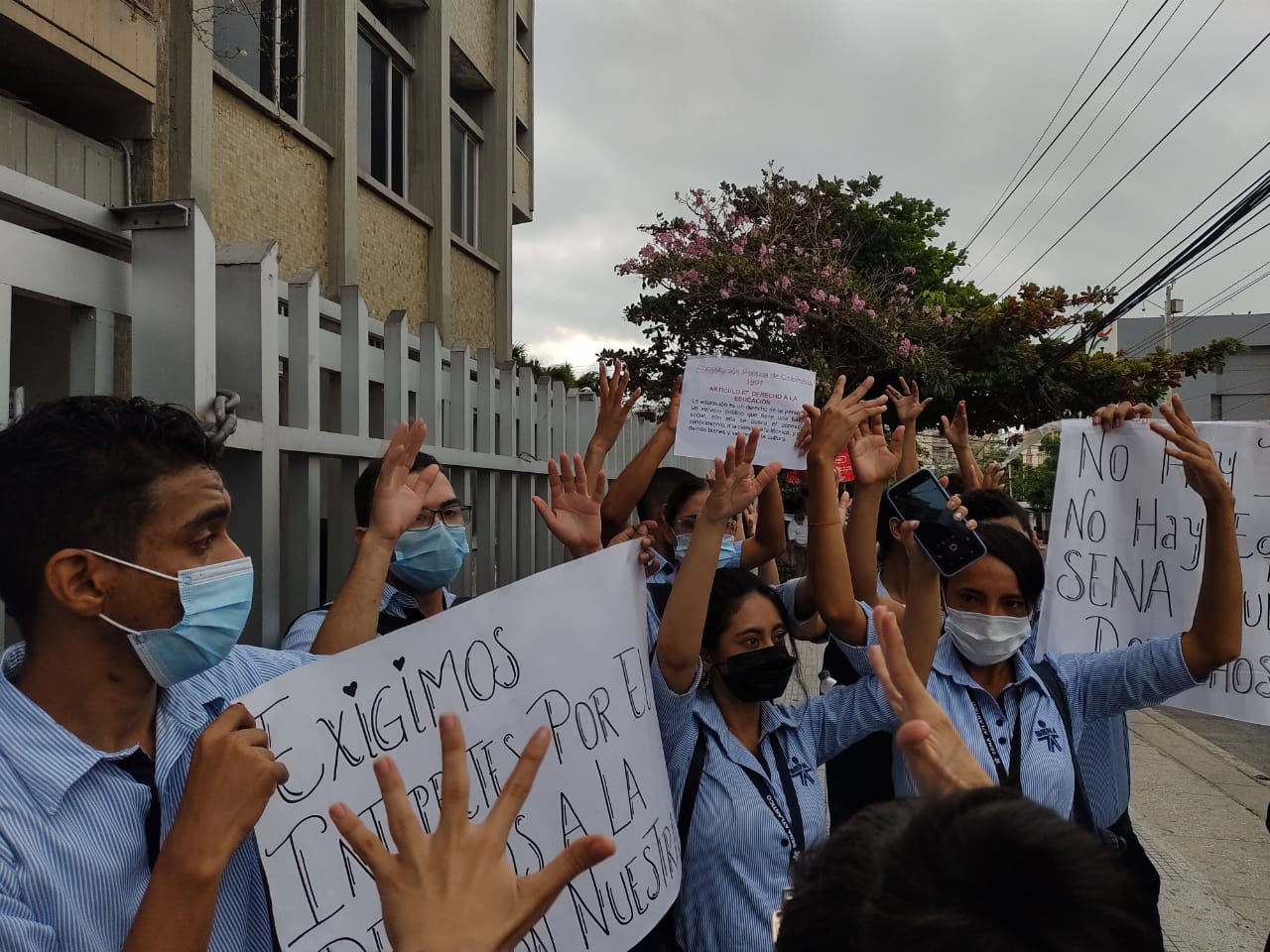 Imagen de la protesta.