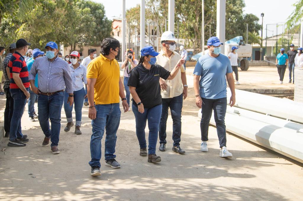 Inspección de obras de 'Parques para la gente'.