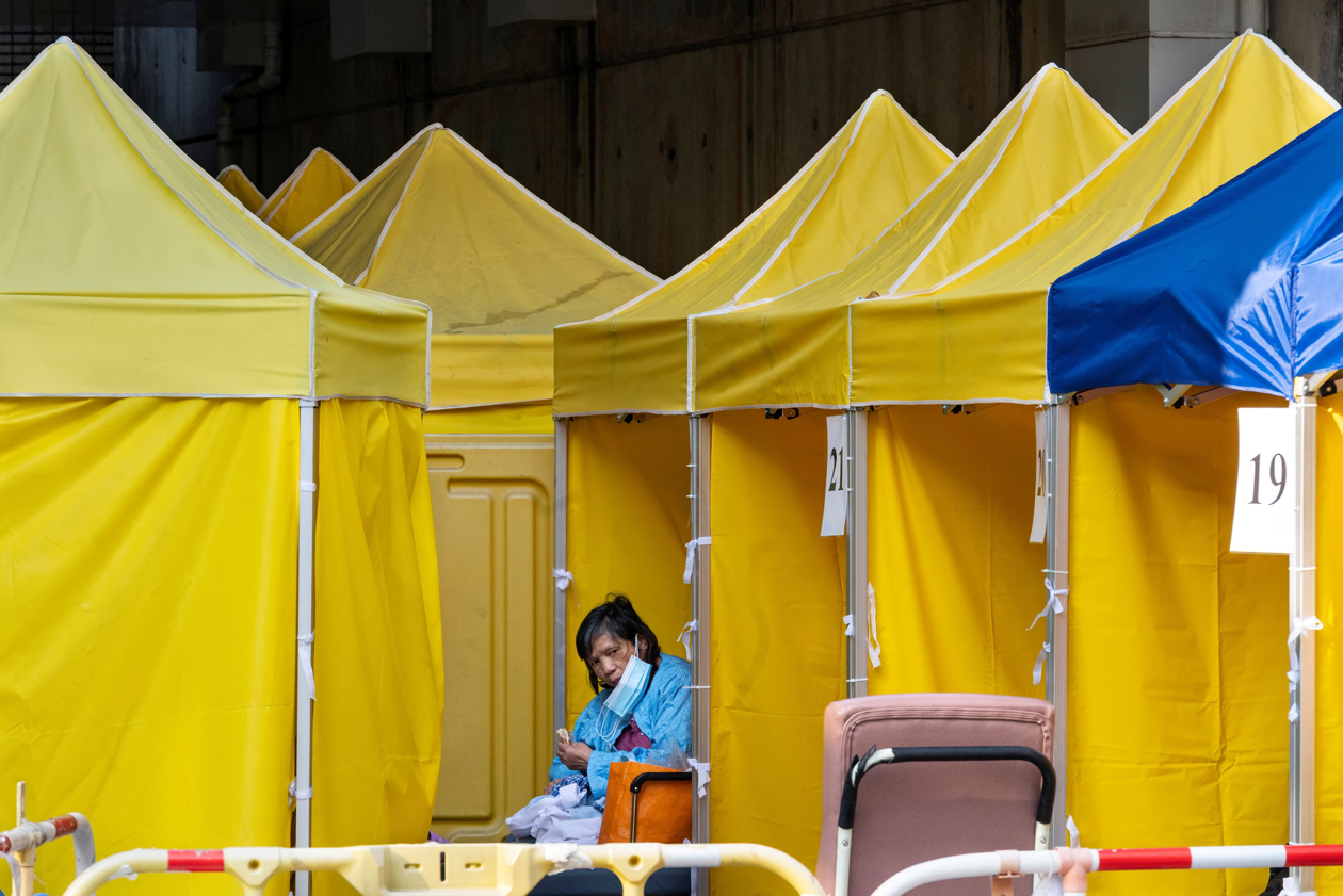 Colapso hospitalario en Hong Kong.