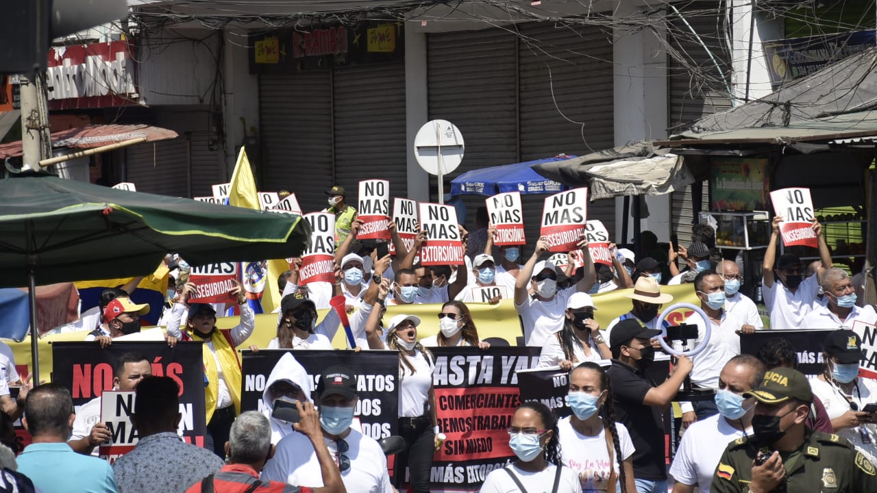 La multitudinaria movilización de tenderos y pequeños comerciantes